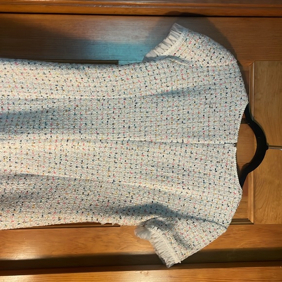 NEVER WORN still with tags Sara Campbell S/S Tweed shift w/Patch pockets ivory - Picture 7 of 9